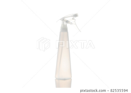 White spray bottle on white background. Hand antiseptic 82535594