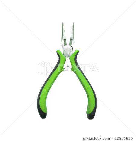 Old Needle Nose Pliers on white background. Old Needle Nose Pliers on white background. 82535630