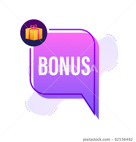 Bonus for promotion design. Surprise banner. Discount banner promotion template. Web template for marketing promo design. Vector stock illustration. 82536492
