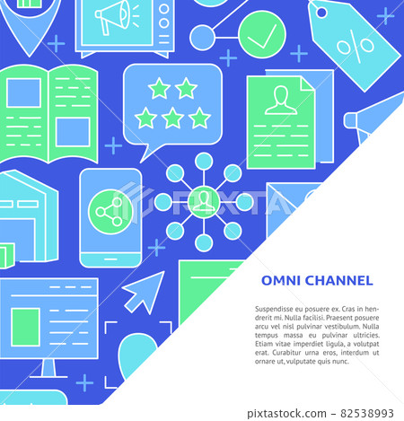 Omni channel marketing poster with place for text Omni channel marketing poster with place for text 82538993