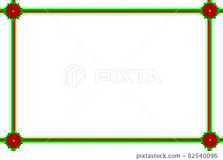 聖誕相框相框-絲帶綠邊模糊-5葉紅花-綠邊(明信片比例)問候語 聖誕相框相框-絲帶綠邊模糊-5葉紅花-綠邊(明信片比例)問候語 82540096