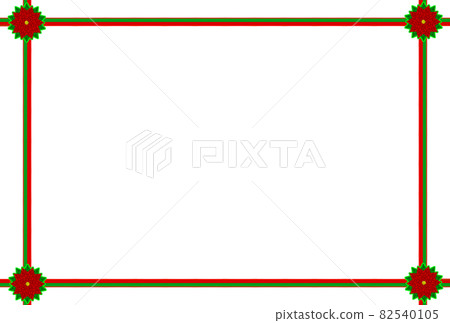 聖誕相框相框-絲帶紅邊-5葉紅花-綠邊(明信片比例)問候語 聖誕相框相框-絲帶紅邊-5葉紅花-綠邊(明信片比例)問候語 82540105