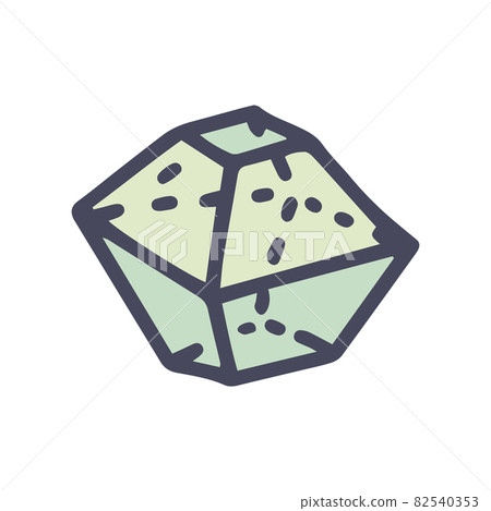 truncated octahedron color vector doodle simple icon 82540353