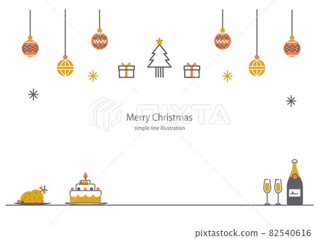 Simple and stylish Christmas dinner table background material 82540616