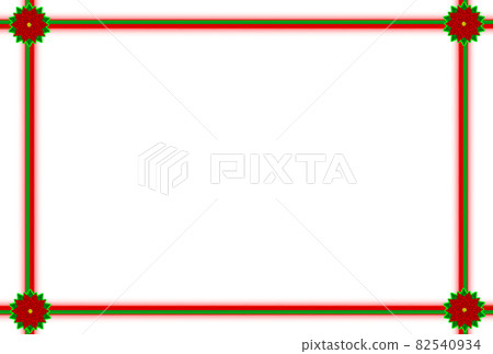 聖誕相框相框-絲帶紅邊模糊-5葉紅花-綠邊(明信片比例)問候語 聖誕相框相框-絲帶紅邊模糊-5葉紅花-綠邊(明信片比例)問候語 82540934