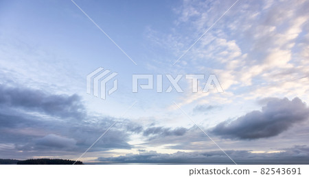 View of colorful cloudscape during dramatic Sunrise. 82543691