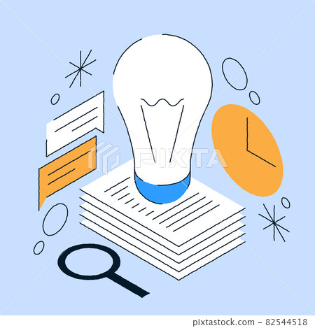 Brainstorming Idea Concept Isometric Illustration - Stock Illustration ...