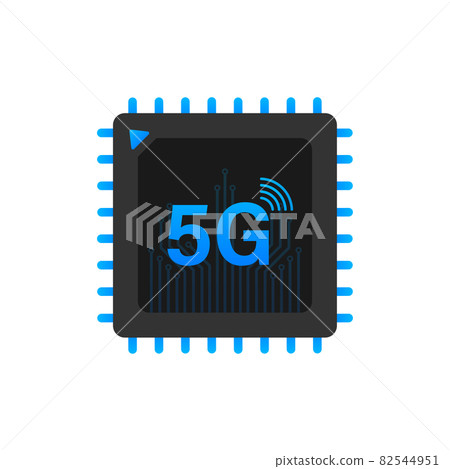 5G eSIM Embedded SIM card icon symbol concept. new chip mobile cellular communication technology. Vector stock illustration. 82544951