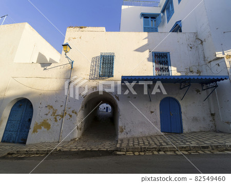 突尼斯早上西迪布賽義德，突尼斯 82549460