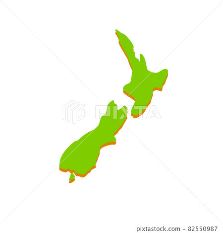 New Zealand. Green Island in Polynesia. 82550987