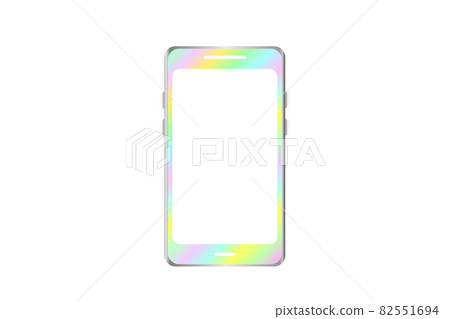 Illustration of a pastel-colored smartphone. Illustration of a pastel-colored smartphone. 82551694