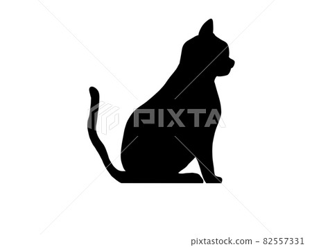 Cat silhouette illustration Cat silhouette illustration 82557331