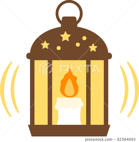 A candle lantern that lit a fire 82564093
