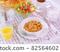 Cereal and salad breakfast 82564602
