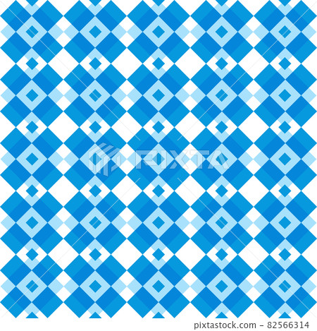 Seamless Oktoberfest and Bavarian blue geometric background. Pattern on white background. 82566314