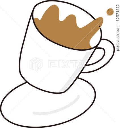 即將溢出的牛奶咖啡 82571212