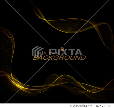 Black gorgeous composition, subtle isolated twisting patterns of golden hue Black gorgeous composition, subtle isolated twisting patterns of golden hue 82572070