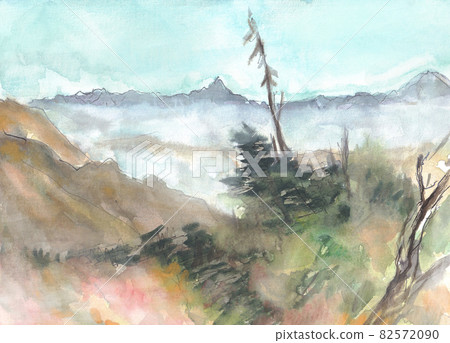 從日內山眺望八里峰山脈 [秋葉] 秋季登山 82572090