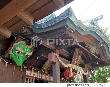 別所琴平神社（熊本市）的紅天狗和藍天狗 82575715