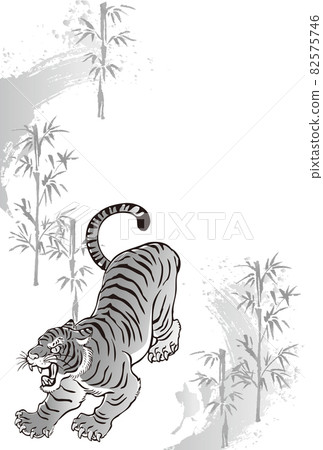 新年2022年賀年卡虎年虎虎漆墨畫框複製空間模板背景黑白 新年2022年賀年卡虎年虎虎漆墨畫框複製空間模板背景黑白 82575746