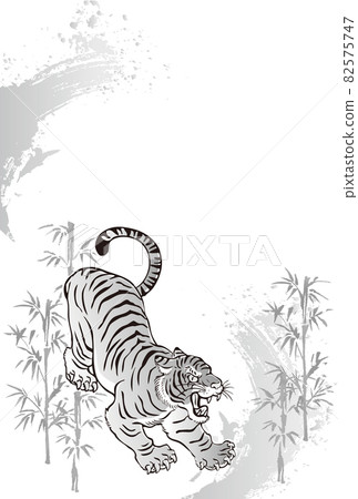 新年2022年賀年卡虎年虎虎漆墨畫框複製空間模板背景黑白 新年2022年賀年卡虎年虎虎漆墨畫框複製空間模板背景黑白 82575747