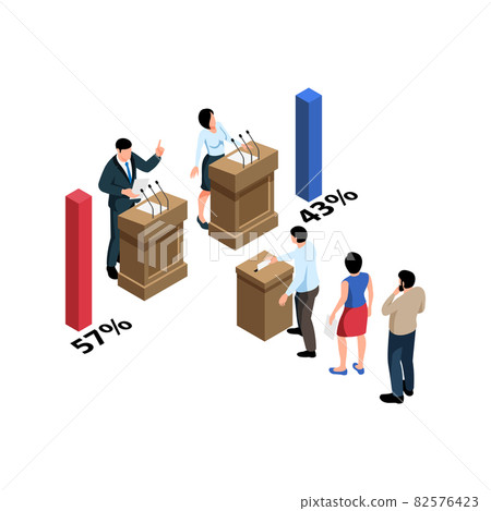 Election Isometric Composition 82576423