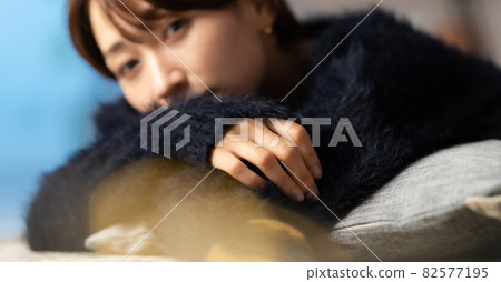 Middle woman beauty image winter 82577195