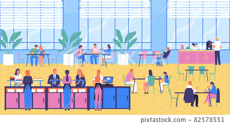 Queue In Canteen Composition Queue In Canteen Composition 82578551