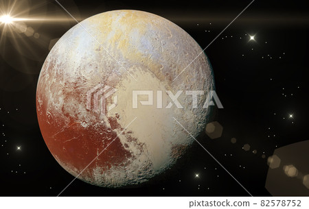 Pluto Planet in solar system cosmic space. Retouched image. Elements of this image furnished by NASA. Pluto Planet in solar system cosmic space. Retouched image. Elements of this image furnished by NASA. 82578752