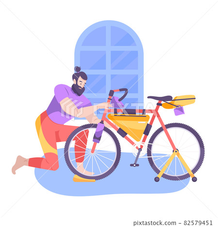 Bike Flat Composition 82579451