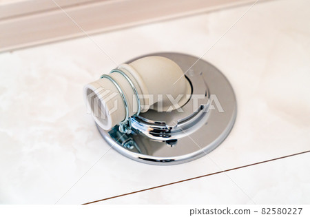 Photograph of a drain for a washing machine installed in a house Photograph of a drain for a washing machine installed in a house 82580227