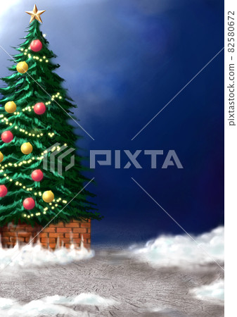 Christmas tree art that can be used for greeting cards 82580672