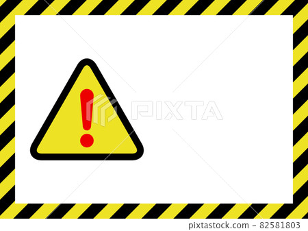 Attention mark and frame (next to A size) Attention mark and frame (next to A size) 82581803