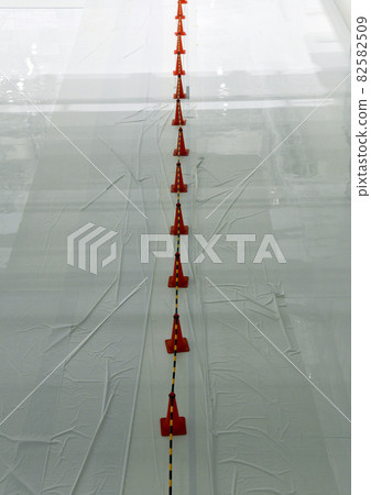 Factory with red cones 82582509