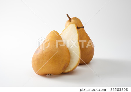 Aurora pear on white background Aurora pear on white background 82583808
