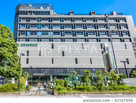 Cityscape of Ota-ku, Tokyo, in front of Kamata Station 82587699