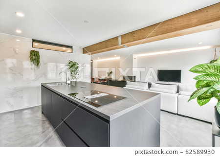 A bright kitchen in an elegant house A bright kitchen in an elegant house 82589930
