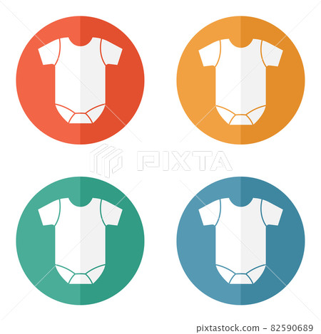 Short sleeve baby bodysuit vector outline icon Short sleeve baby bodysuit vector outline icon 82590689
