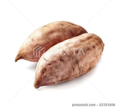 Sweet potato on white backgrounds. 82591606