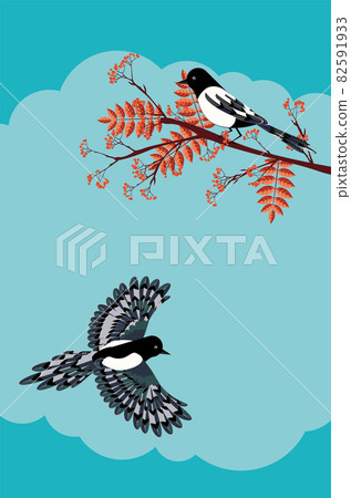 Magpie and rowan 82591933