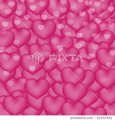 Hot pink hearts 3d background. Valentine s day... - Stock Illustration ...