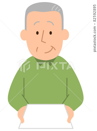 Man handing over documents 1 82592895