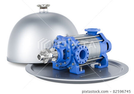 Restaurant cloche with centrifugal pump, 3D rendering 82596745