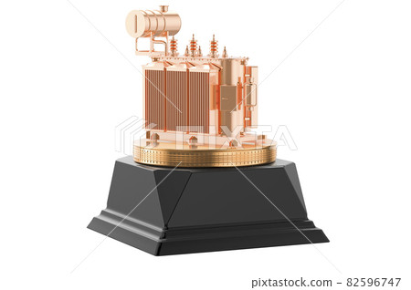 Transformer oil golden award concept. 3D rendering Transformer oil golden award concept. 3D rendering 82596747