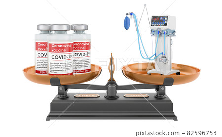 Vaccination or medical ventilator, concept. 3D rendering Vaccination or medical ventilator, concept. 3D rendering 82596753