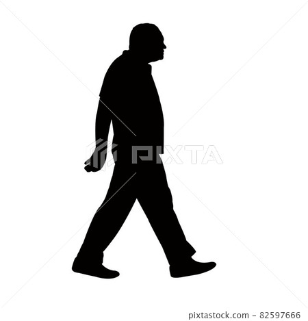 a man body silhouette vector 82597666