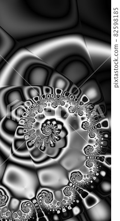 Contemporary spiral, vortex black and white design, modern concept background, abstract banner, creative wallpaper, 3D illustration, 3D rendering 82598185
