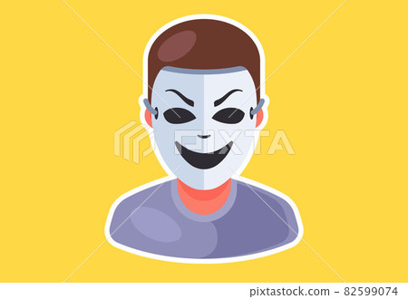 masked man icon. rip off a person. masked man icon. rip off a person. 82599074