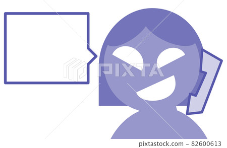 Illustration of a woman committing a wire fraud on the phone 82600613