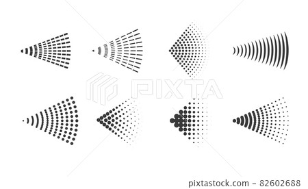 Spray of water, perfume logo. Spraying antiperspirant steam nozzle flows. Vector illustration 82602688